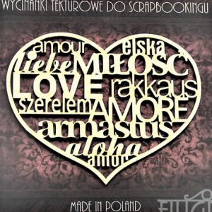 Tekturka Filigranki Serce Love Miłość